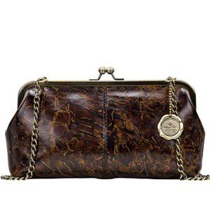 Patricia Nash POTENAZ Leather Frame Crossbody BAG